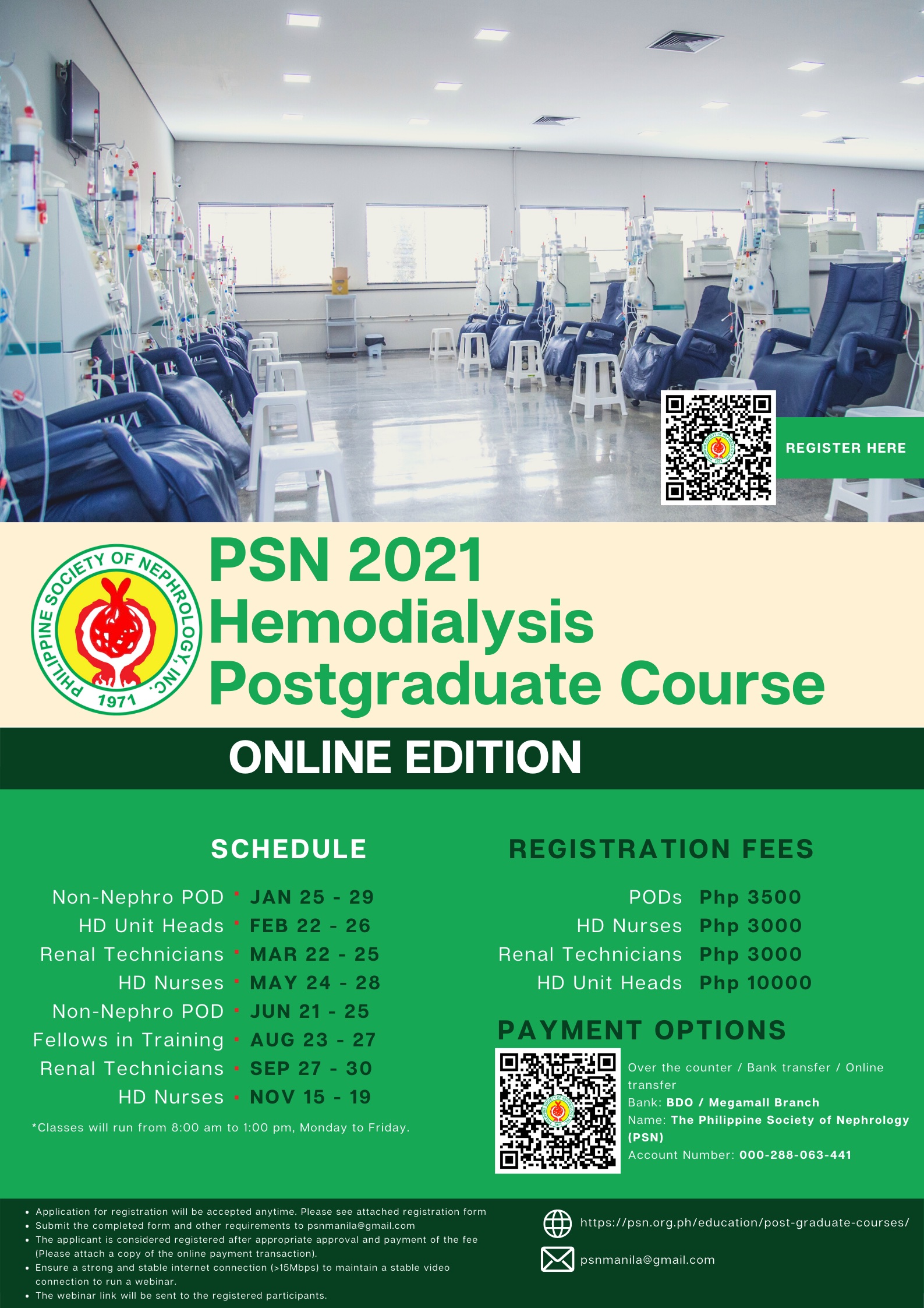 PSN 2021 HD Postgraduate Course - Philippine Society of Nephrology