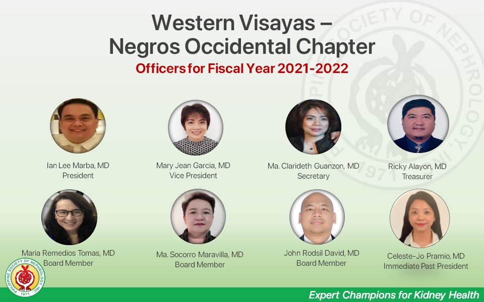 Meet Your PSN National and Chapter Officers FY 2021-2022 - Philippine  Society of Nephrology